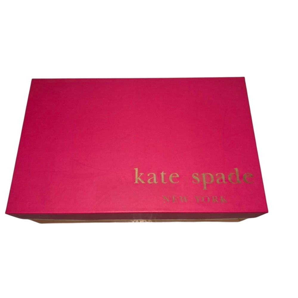 Kate Spade NIB Sage Glitter Peep Toe Cork Heels 9.5 NIB Made in Italy - Picture 10 of 10
